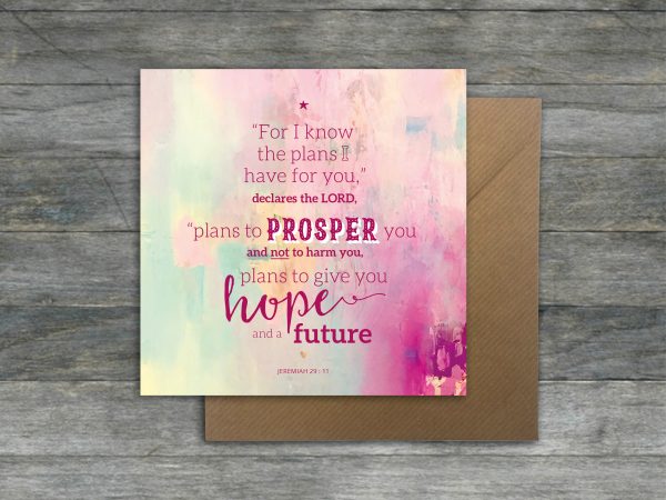 'For I know the plans I have for you' Greetings card