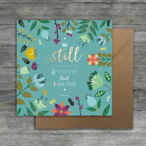 OAK-CARD06_Be still and know that I am God_floral OAK-CARD06_Be still and know that I am God_floral