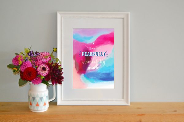 'Fearfully and wonderfully made' Art Print (abstract)