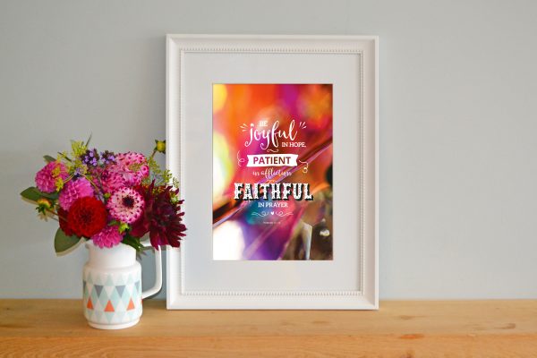 'Be joyful in hope' Art Print
