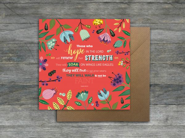 Floral 'encouragement' cards pack x 6 cards - Image 1