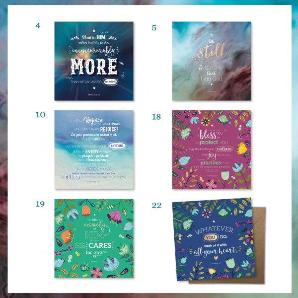 Encouragement card pack – Your choice of 6 cards from a selection