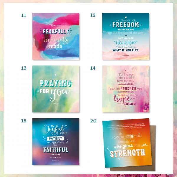 Encouragement card pack – Your choice of 6 cards from a selection - Image 1