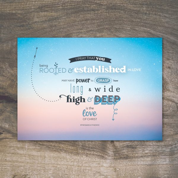 Pack of 4 encouragement Bible verse A6 postcards (abstract) - Image 2