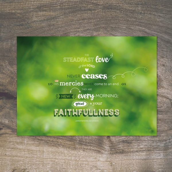 Pack of 4 encouragement Bible verse A6 postcards (abstract) - Image 3